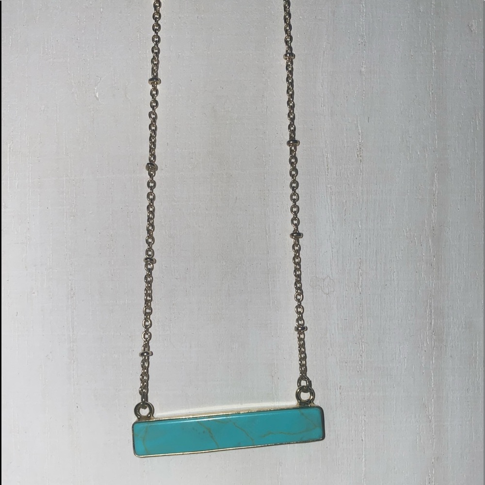 Blue marble necklace